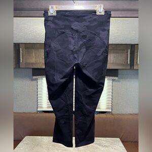 Womens Lululemon Swift Speed High Ride Crop 21" Leggings Camo Deep Coal Size 8